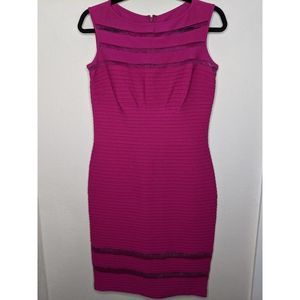 Tadashi Shoji Pink Ruffled Bodycon Dress S